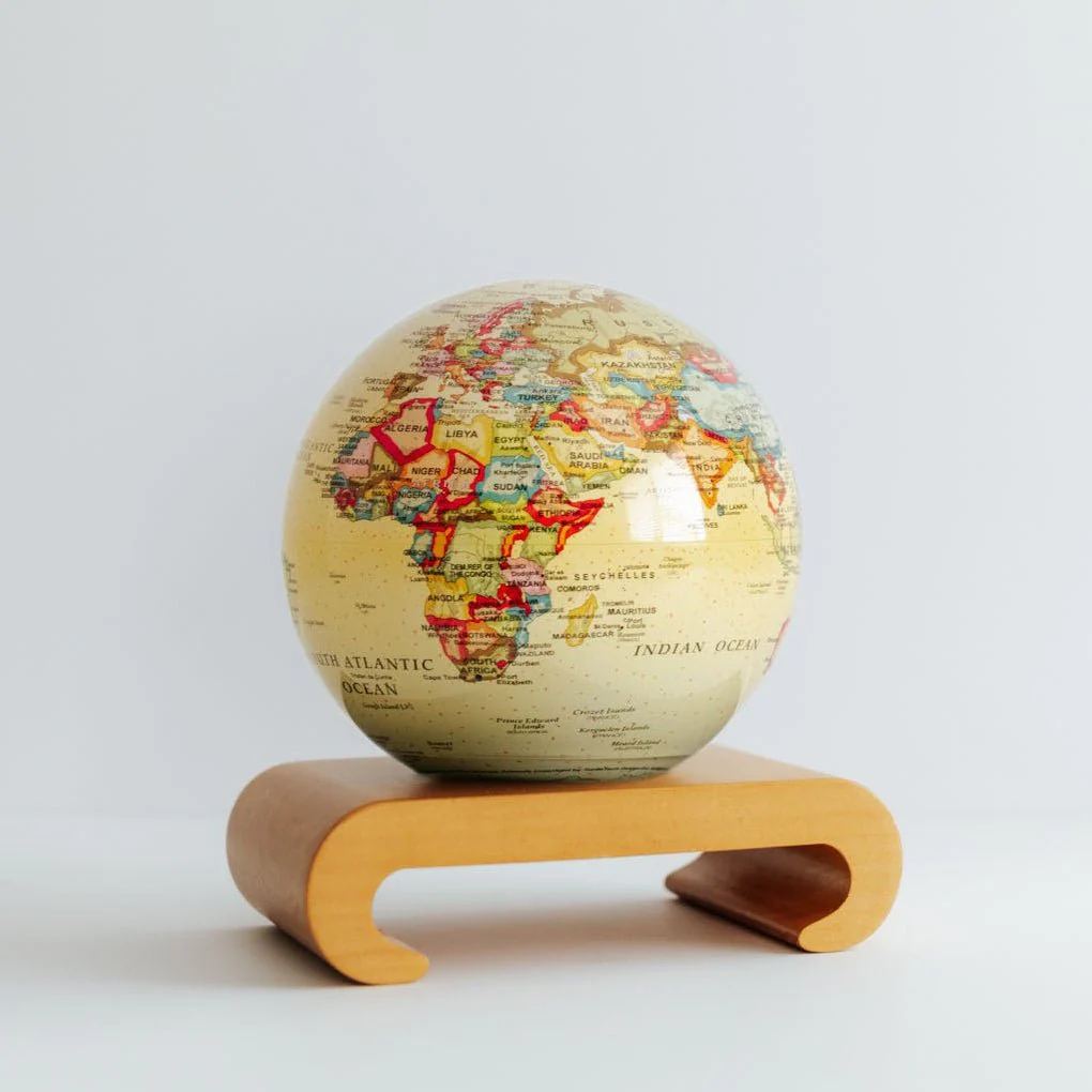 Antique Yellow Political Map Globe - Image 13