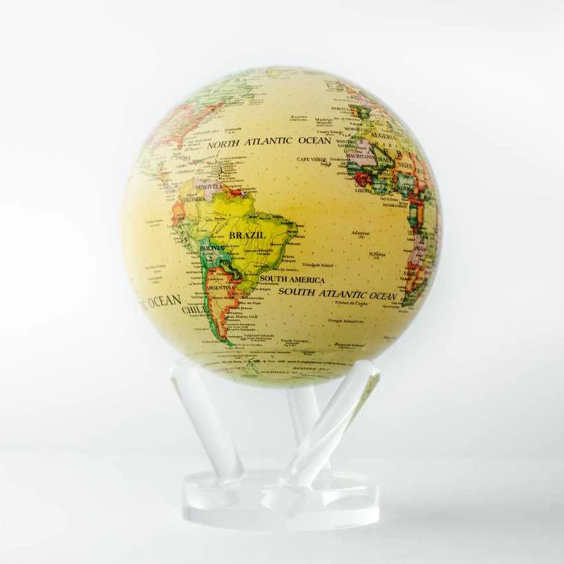 Antique Yellow Political Map Globe - Image 15