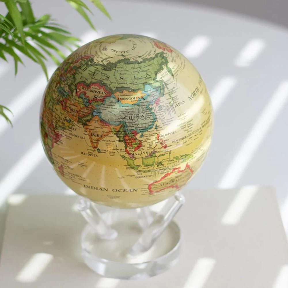 Antique Yellow Political Map Globe - Image 4