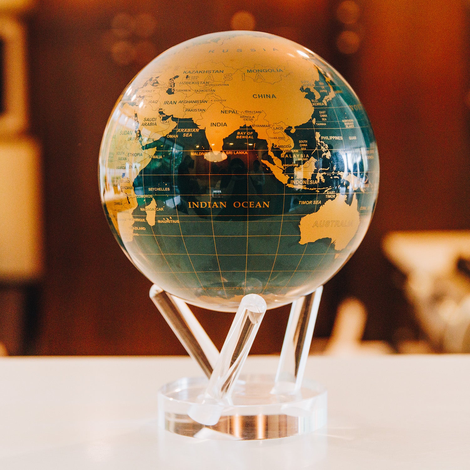 Emerald Green & Gold Globe - Image 5
