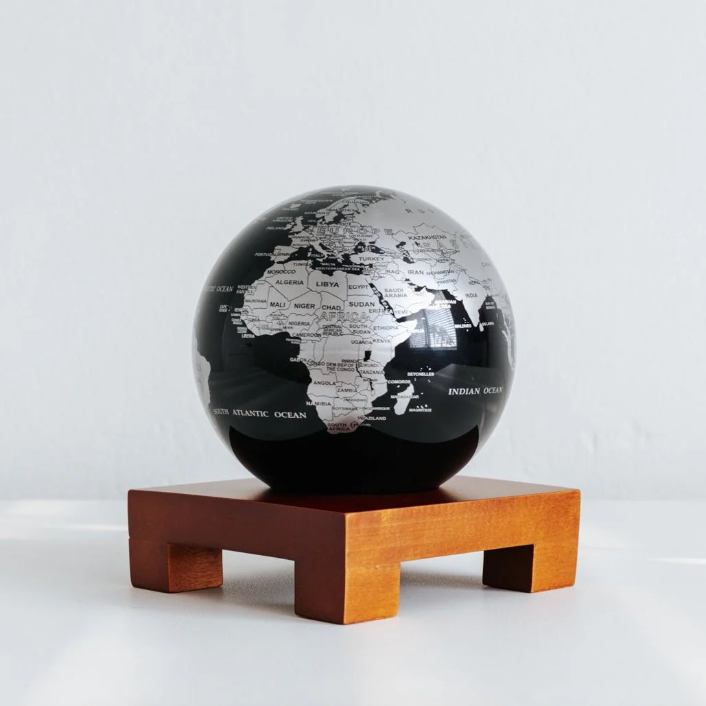 Jet Black & Silver Globe - Image 12