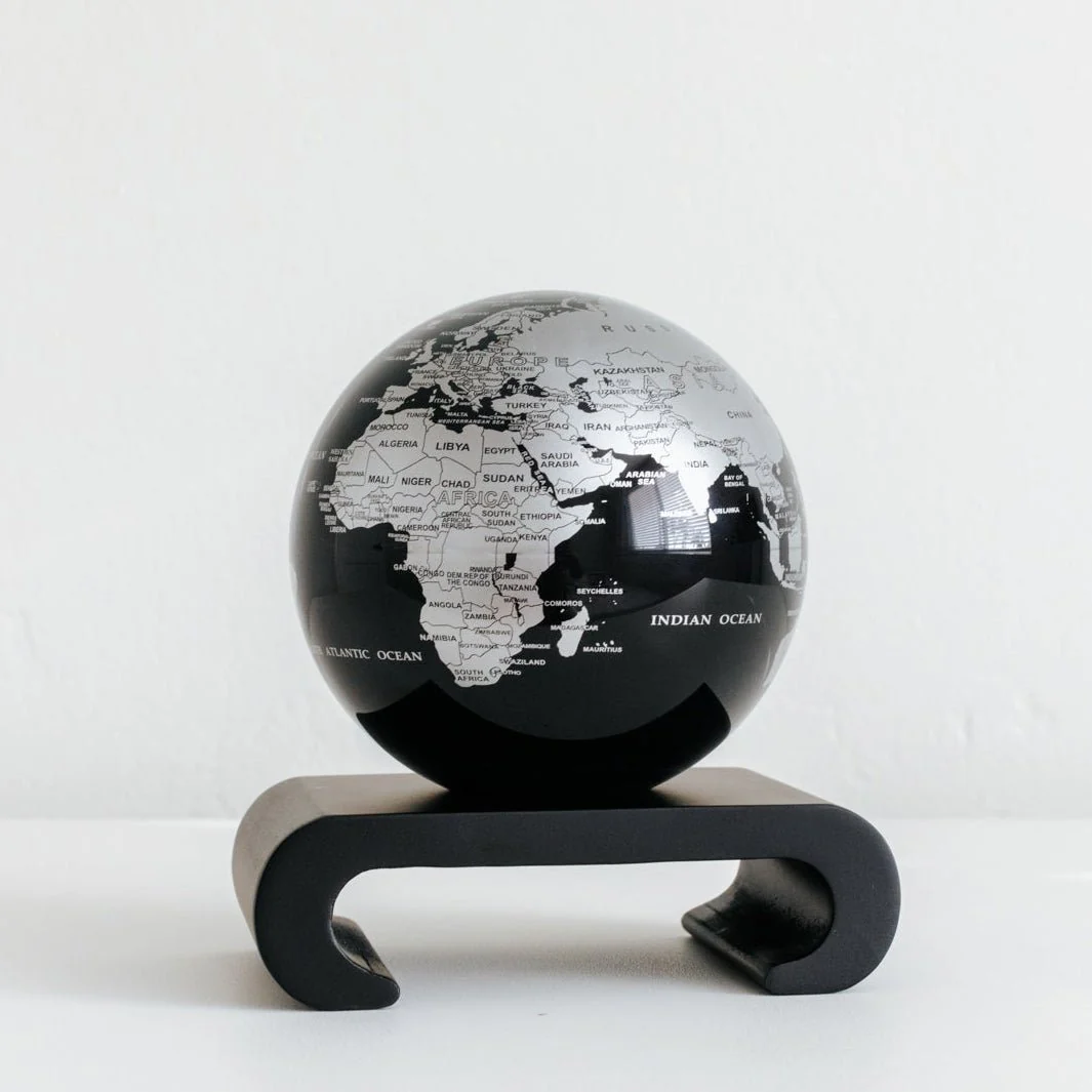 Jet Black & Silver Globe - Image 16