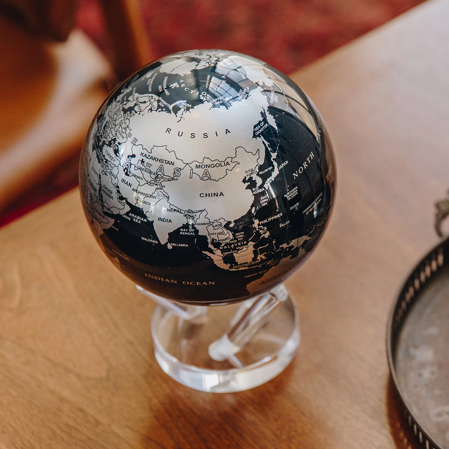 Jet Black & Silver Globe - Image 4