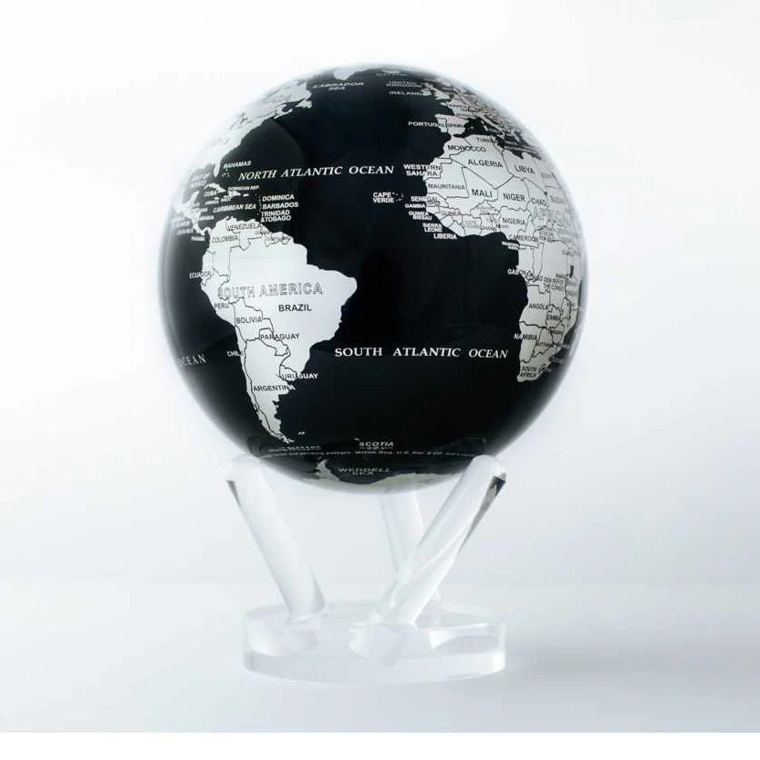 Jet Black & Silver Globe - Image 8
