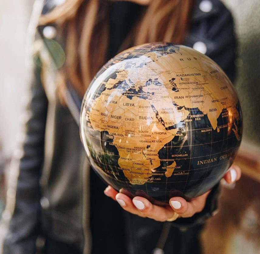 Jet Black & Gold Globe - Image 5