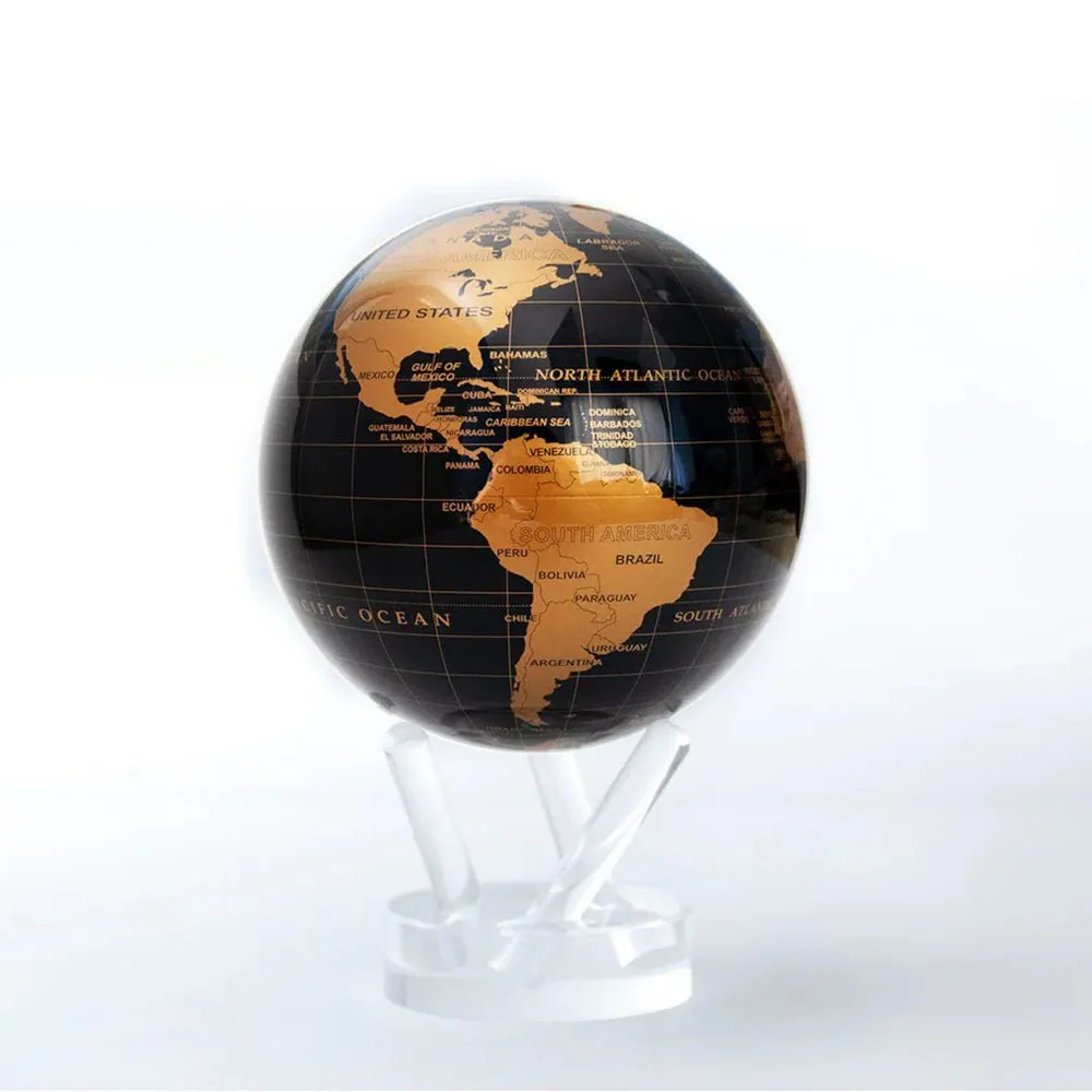 Jet Black & Gold Globe - Image 7