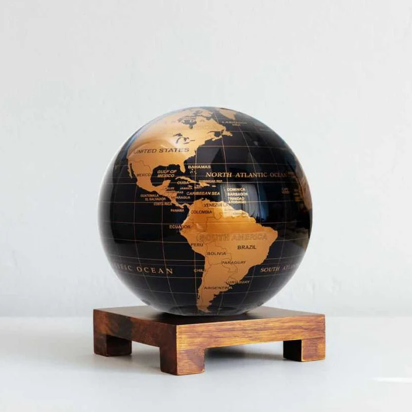 Jet Black & Gold Globe - Image 8