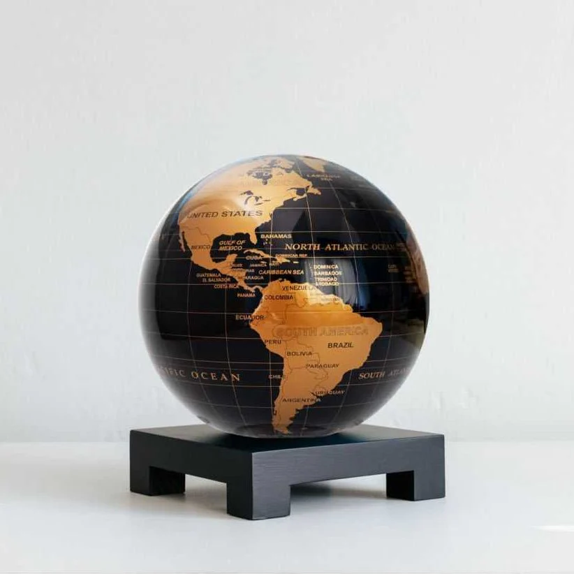 Jet Black & Gold Globe - Image 9