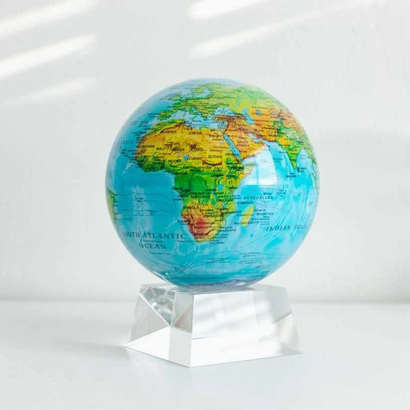Ocean Blue Relief Map Globe - Image 16