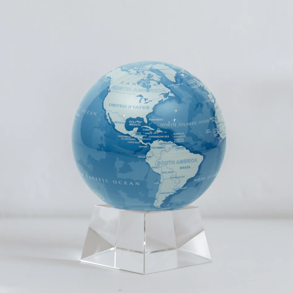Sky Blue and White Globe - Image 10